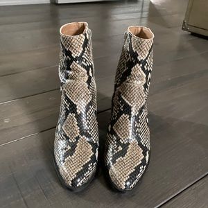 Steve Madden snake skin booties